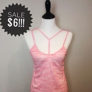 Pink Strappy Athletic Tank Top